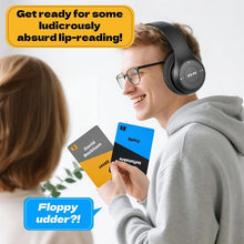 Load image into Gallery viewer, Lip Reading Party Game You SAY I Guess Headphone Challenge Card Game for Adults with 40000 Funny Phrase Combos Perfect for Game Night,For party,Gift