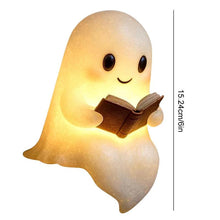 Load image into Gallery viewer, (1pc)Halloween Light Up Ghost Statue,Cute Ghost Reading Book Lamp, Night Light House Mantel Decor for Home, Perfect for Halloween Study Room,bedside lamp,lamps bedroom,nightlight
