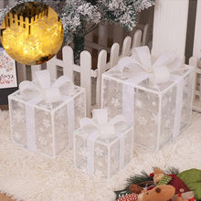 Load image into Gallery viewer, 3 Piece Christmas Light Gift Box Set with Remote Control, Festive Ribbon Decorations, Indoor Outdoor Use, Warm Glowing Lights,Christmas decorations,Decor,Light,Christmas present