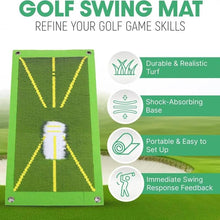 Load image into Gallery viewer, Portable Golf Training Mat, Golf Swing Training Aid,Durable & Portable Golf Hitting Mat, Golf Training Accessories for Indoor & Outdoor Practice