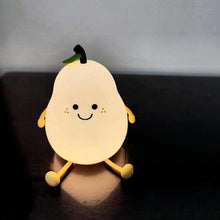 Load image into Gallery viewer, Cartoon Pear Night Light – USB Rechargeable Colour Changing LED Lamp, Cute Ambient Light for Bedroom, Nursery & Living Room Decor, Perfect Bedside Nightlight Gift,Lamp