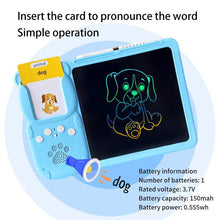 Load image into Gallery viewer, 2 in 1 Learning Card Machine with LCD Writing Board and 224 Word Flash Cards Educational Smart Toy with Voice Sound Function Fun Learning Game Perfect Birthday and Holiday Gift for Kids Toddlers and Preschool Children,Christmas,Gift