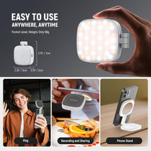 Load image into Gallery viewer, Magnetic Selfie Light Compatible with MagSafe iPhone, CRI95 700lx/0.3m Folding LED Phone Fill Ring Lighting with Stand/Mirror for Zoom Makeup Photography Recording Video Conference