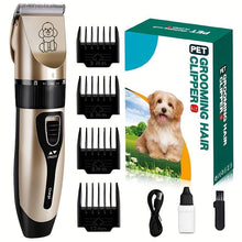 Load image into Gallery viewer, Electric Dog Clippers, Rechargeable Cordless Low Noise Hair Clipper Set with Accessories for Dogs, Cats, Horses & Other Pets – Professional Pet Grooming Clippers for Thick Coats,Gift,Christmas