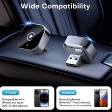 Load image into Gallery viewer, 2025 pgraded Wireless CarPlay Adapter,Effortlessly Convert Wired to Wireless CarPlay,Suitable for cars with carplay,Compatible with iPhone iOS 10+ & Android Auto,Mini&Stable Car Play Wireless Adapter portable screen head unit converter adapter,Gift