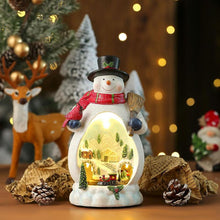 Load image into Gallery viewer, Christmas Santa Snowman Music Box, Village & Rotating Train Decor, Musical Lights, Durable Resin Material, Hand-Painted Colors,USB & Battery powred,Christmas present