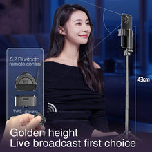 Load image into Gallery viewer, Portable 3-in-1 Selfie Stick Tripod with Detachable Magnetic Remote & 360° Rotation for iPhone/Android Perfect for Hands-Free Vlogging Group Photos & Live Streaming - Wireless phone tripod