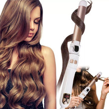 Load image into Gallery viewer, Automatic Rotating Hair Curler, hair waver, 28MM Self Curling Wand Iron with LCD Display 100-230℃, Instant Heat Ionic Curling Iron, Comfort Hair Styling Tool for Home & Salon Use, Hairdressing Tool for Gifts, for Beach Waves Pink,Gift for grills