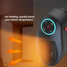 Load image into Gallery viewer, Plug-in Go Heater, warming up to 250 sq. ft. cost-efficient, with adjustable temperature settings (15°C - 32°C) and overheat protection, lightweight and portable, comes with a handy remote. Home Appliances. Fan Heaters,Gift