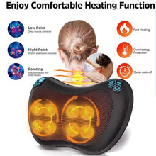 Load image into Gallery viewer, Neck and Back Massager Pillow with 3D Kneading and Heating - Electric Shiatsu Cushion for Ultimate Comfort and Relaxation,Relaxing,Gift,For home,For Car