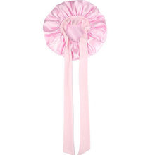 Load image into Gallery viewer, Silk Satin Bonnet for Sleeping – Double Layer Hair Bonnet with Adjustable Tie Band for Women, Protects Natural Curly Hair, Smooth Sleep Cap in Pink, Black, Blue & Brown Elastic Haircare,Gift