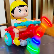 Load image into Gallery viewer, Tricycle Electric 360 Rotation Cartoon Toy Car Music LED Lighting Kids Toy Boy Girl Christmas Gift Electric Tricycle Toy Electric Tricycle Electric Stunt Tricycle 360 Rotation Toy,Gift