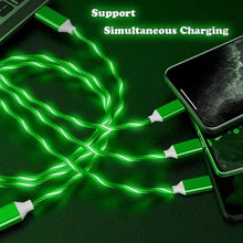 Load image into Gallery viewer, 【Fast Charging】3 In 1 Portable Charger Data Cable, USB Charging Cable for Car Charger, Data Transfer Phone Charger Cable Compatible with iPhone 14/13/12/11 Pro Max/XS MAX/XR/XS/X/8/iPad