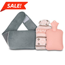 Load image into Gallery viewer, Wearable 3-in-1 Hot Water Bottle Belt – 1L, 112cm Soft Waist Wrap for Neck, Shoulder, Back & Leg Pain Relief,gift