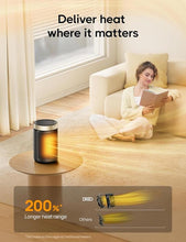 Load image into Gallery viewer, Dreo Electric Heater, 1500W Energy Efficient Space Room Heater, Upgrade Remote Portable Ceramic Fan Heaters, Thermostat, 3 Modes 12H Timer, Overheat & Tip Over Protection, for Bedroom, Atom 316, Gold