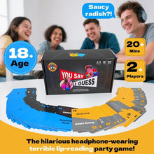 Load image into Gallery viewer, Lip Reading Party Game You SAY I Guess Headphone Challenge Card Game for Adults with 40000 Funny Phrase Combos Perfect for Game Night,For party,Gift