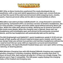 Load image into Gallery viewer, Wireless Open-ear Headphone, TWS Earbuds with Charging Case, Stereo Sound Earphone for Android & Iphone, Bluetooth-compatible Earbuds for Sports, Sports Earphones Case,Purple Audio Earbuds Gift,