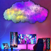 Load image into Gallery viewer, Thunder Cloud Lamp - USB-Powered RGB Music Sync Light with APP/Voice Control, DIY Hanging Decor for Bedroom Gaming Setup, Atmosphere Light (Includes Remote)