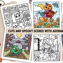 Load image into Gallery viewer, 3 pcs:Spooky Cutie&Spooky Vibes&Trippy Groovy,Coloring Book for Adults and Teens Featuring Adorable Creepy Creatures in Cozy Hygge Moments for Relaxation Gift