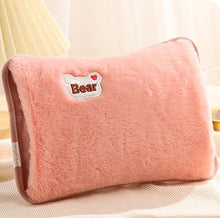 Load image into Gallery viewer, Electric Hot Water Bottle with Soft lambls wool,Rechargeable Water Bottle(UK plug), Explosion-proof charger,Reducing Muscle Back and Menstrual Pain,Gift for girlls,For home&office,wenter,Christmas Gift,Hand warmer,heater,