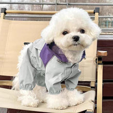 Load image into Gallery viewer, Hooded Dog and Cat Clothing,Pet Raincoat, 1 Count Waterproof Pet Clothing, Small Dog Pet Clothing, accommodating different body shapes of pets