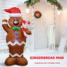 Load image into Gallery viewer, Christmas Gingerbread Man Inflatable LED Glowing Decoration Party Holiday DIY Prop Xmas New Year Lantern Yard Art Decor Supplies,Party gifts,Christmas present