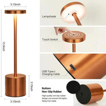 Load image into Gallery viewer, USB Rechargeable Table Lamp, Touch Control LED Desk Lamp, Nightstand Lamps, Portable Atmosphere Lamp for Living Room Decor, Home Decor, LED Lights Bedroom, Lights for Bedroom, Modern Mood Lighting bedside kitchen,Lighting,Nightlight