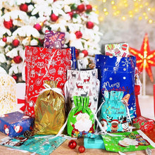 Load image into Gallery viewer, 30pcs Gift Bags, Large Xmas Gift Wrapping Bags Multipack for Presents Santa Sacks Assorted Sizes for Holiday Festival Party Add a festive touch to your gifts with these stylish drawstring bags!
