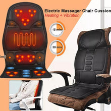Load image into Gallery viewer, 8 Modes Massage Cushion Full Back Car Chair Seat Pad Mat Neck Heat Massager Uk plug,Gifts from parents,Christmas, Thanksgiving