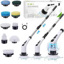 Load image into Gallery viewer, 9-in-1 Multifunctional Wireless Electric Cleaning Brush Spin Scrubber, Electric Turbo Scrub Brush for Cleaning Windows, Walls and Floors Electric Cleaning Brush for Kitchen and Bathroom electric scrubbing brush Gadgets for the Home Bathroom Cleaning Brush