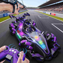 Load image into Gallery viewer, Gesture & Remote Control Four-wheel Stunt Car, 1 Set Electric High Speed Drift RC Car with Light & Music, Rc Stunt Cars LED Light Music and Spray Device Hand Controlled Gesture RC Car Indoor and Outdoor Toys for Kids Christmas Birthday Gift for Boy Girls
