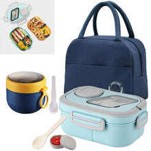 Load image into Gallery viewer, Lunch Box Set, 3 Counts/set Including 1 Lunch Box, 1 Cup & 1 Storage Bag, Portable Leak-proof Lunch Box for Outdoor Camping Picnic, Suitable for Adults and Teens,Gift