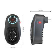 Load image into Gallery viewer, Plug-in Go Heater, warming up to 250 sq. ft. cost-efficient, with adjustable temperature settings (15°C - 32°C) and overheat protection, lightweight and portable, comes with a handy remote. Home Appliances. Fan Heaters,Gift