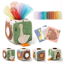 Load image into Gallery viewer, Animal Themed Tissue Box Toy, Colorful Tissue Pulling Toy, Educational Toy for Baby & Toddler, Baby Travel Essentials,For Baby,Gift