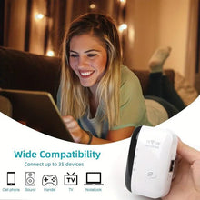 Load image into Gallery viewer, 2025 Newest WiFi Extender & Booster, Repeater-4500 Sq,ft Coverage for 50+ Devices, Long-Range Amplifier with Ethernet Port, Quick 1-Key Setup, Home Signal Booster,UK Plug, Alexa Compatible,