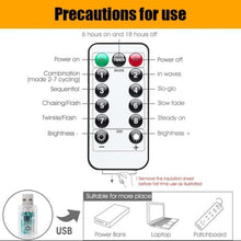 Load image into Gallery viewer, LED Curtain Lights – USB Powered 8 Modes Fairy String Lights with Remote & Timer, Warm White or Multicolour Window & Wall Decoration for Bedroom, Wedding, Party & Christmas Décor,Lighting,Nightlight,Gift