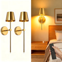 Load image into Gallery viewer, 2 Pack Rechargeable Wall Lights, RGB LED Bulbs, No Wiring Required, Decorative Lighting for Living Room Bedroom Hallway Bathroom