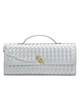 Load image into Gallery viewer, 【跨境专供】小众编织单肩法棍包时尚横款手拿包百搭女士斜跨包