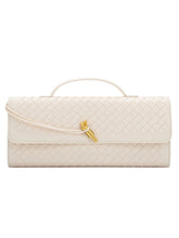 Load image into Gallery viewer, 【跨境专供】小众编织单肩法棍包时尚横款手拿包百搭女士斜跨包