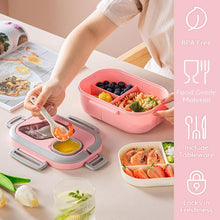 Load image into Gallery viewer, Lunch Box Set, 3 Counts/set Including 1 Lunch Box, 1 Cup & 1 Storage Bag, Portable Leak-proof Lunch Box for Outdoor Camping Picnic, Suitable for Adults and Teens,Gift