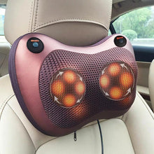 Load image into Gallery viewer, Electric Lumbar Neck Back Massage Pillow Cushion Massager with Deep-Kneading Massage Nodes and Heat for Relaxing