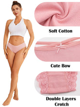 Load image into Gallery viewer, 4PCS Women's Cotton Briefs Sexy Female Underpants Elasticity Comfortable Underwear Panties Lingerie S-XL Solid Color Intimate Womenswear ,Stylish & Comfortable
