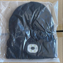 Load image into Gallery viewer, Cycling Cap with USB Rechargeable LED Headlamp, Music Beanie with Headphones and Built-in Speaker Microphone, Warm Hat for Outdoor Running Cycling.Gift