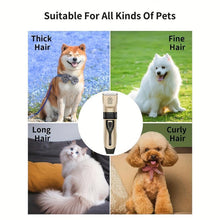 Load image into Gallery viewer, 【HOT】Electric Dog Clippers, Rechargeable Cordless Low Noise Hair Clipper Set with Accessories for Dogs, Cats, Horses & Other Pets – Professional Pet Grooming Clippers for Thick Coats,Gift,Christmas
