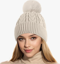 Load image into Gallery viewer, JCUK Newest Edition Women's Faux Fur Winter Pom Pom Hat SUPER SOFT SUPER COZY Plush warm lining inside