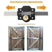 Load image into Gallery viewer, Gate Lock Garden Security Double Long Throw Bolt Rim Lock 5 Keys 50mm Both Sides,For home&Store
