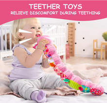 Load image into Gallery viewer, Baby Toys 0 3 6 9 12 Months New Born Baby Boy Girl Gifts, Caterpillar Sensory Musical Toys for 0-6 6-12 Months Old Babies, Tummy Time Toys Newborn Essentials (Pink)