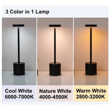 Load image into Gallery viewer, USB Rechargeable Table Lamp, Touch Control LED Desk Lamp, Nightstand Lamps, Portable Atmosphere Lamp for Living Room Decor, Home Decor, LED Lights Bedroom, Lights for Bedroom, Modern Mood Lighting bedside kitchen,Lighting,Nightlight