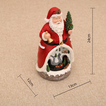 Load image into Gallery viewer, Christmas Santa Snowman Music Box, Village & Rotating Train Decor, Musical Lights, Durable Resin Material, Hand-Painted Colors,USB & Battery powred,Christmas present