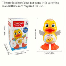 Load image into Gallery viewer, Interactive Dancing Duck Toy with Music and Flashing Lights, Cute Educational Sensory Toy for Kids Aged 3-6, Perfect Christmas Gift,For children